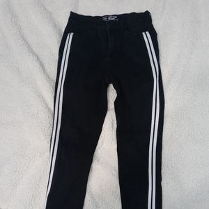 Size 9 color black with white stripes down the side brand is NOBO